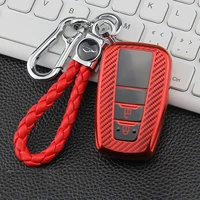 tpu car remote key case cover holder for toyota prius camry corolla rav4 c hr aygo yaris prado key chain ring protector