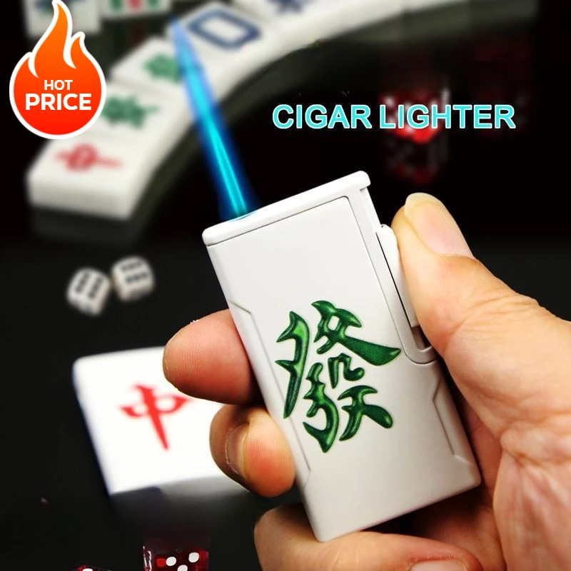 Белая прямая зажигалка для маджонга INS подарок на день рождения парня цвет