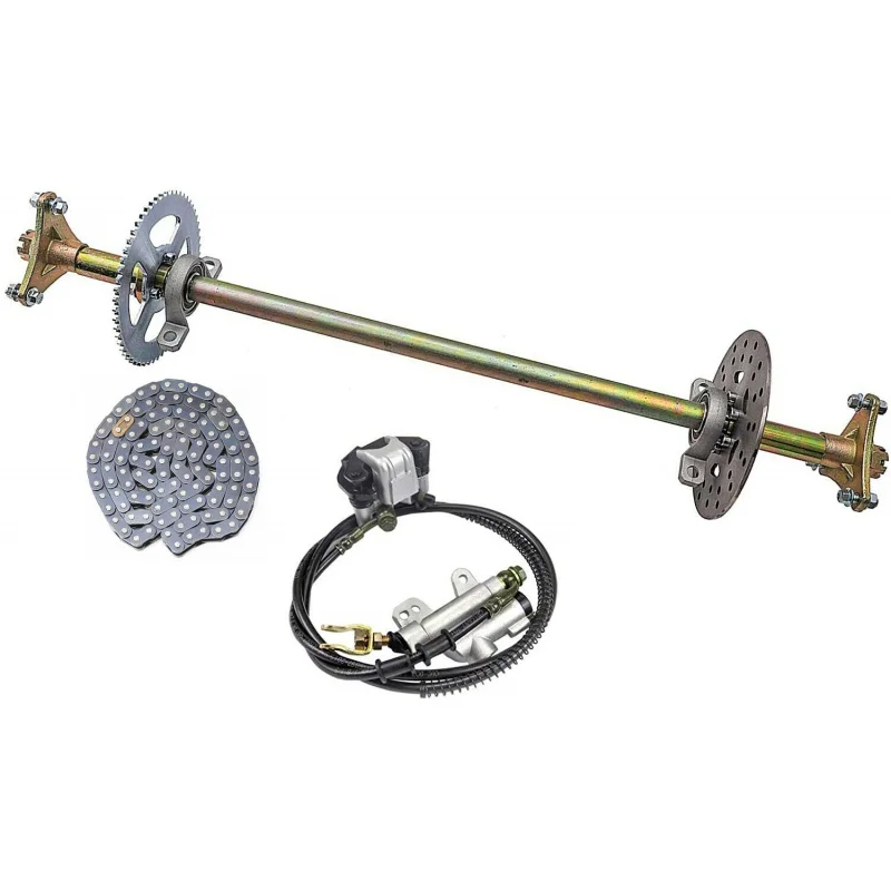 

29" Rear Live Axle Kit Sprocket & Hub Brake Assembly for Go Kart Golf Cart Quad