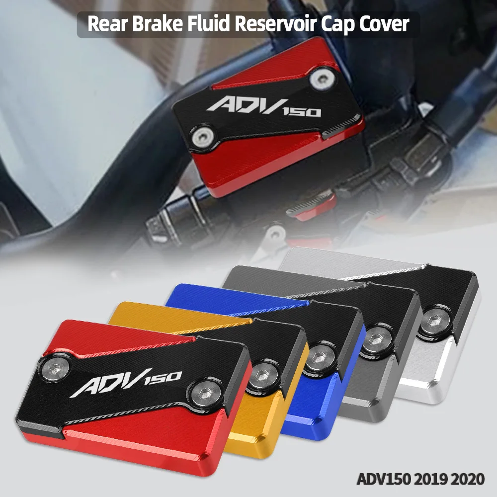 

Motorcycle Rear Brake Fluid Reservoir Cap Cover ADV 150 Motorbike Oil Fluid Cylinder Cap FOR HONDA ADV150 2019 2020