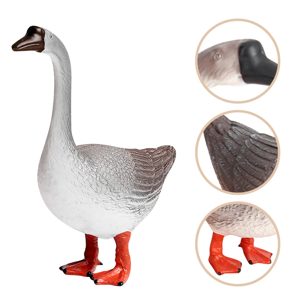 

Swan Ornaments Goose Adornment Plastic Craft Desk Top Decor Outdoor Decoration Desktop