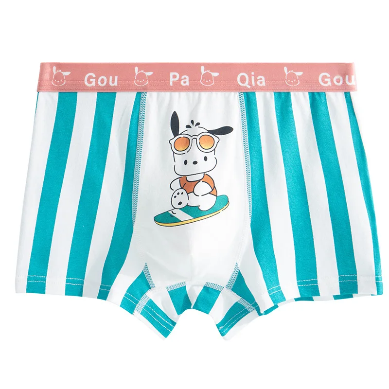 4Pcs Sanrio children's underwear boys summer thin section flat shorts cartoon breathable cotton boxer