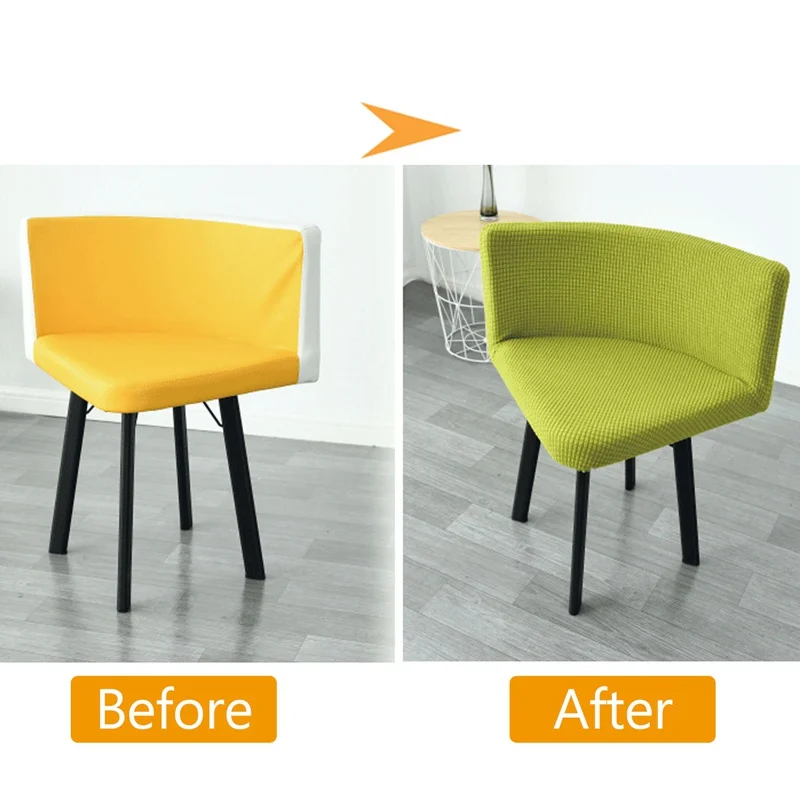 Polar Fleece Cake Chair Cover Modern Curved Back Dining Slipcover Low Seat Funda Silla Bar Home Housse De Chaise |