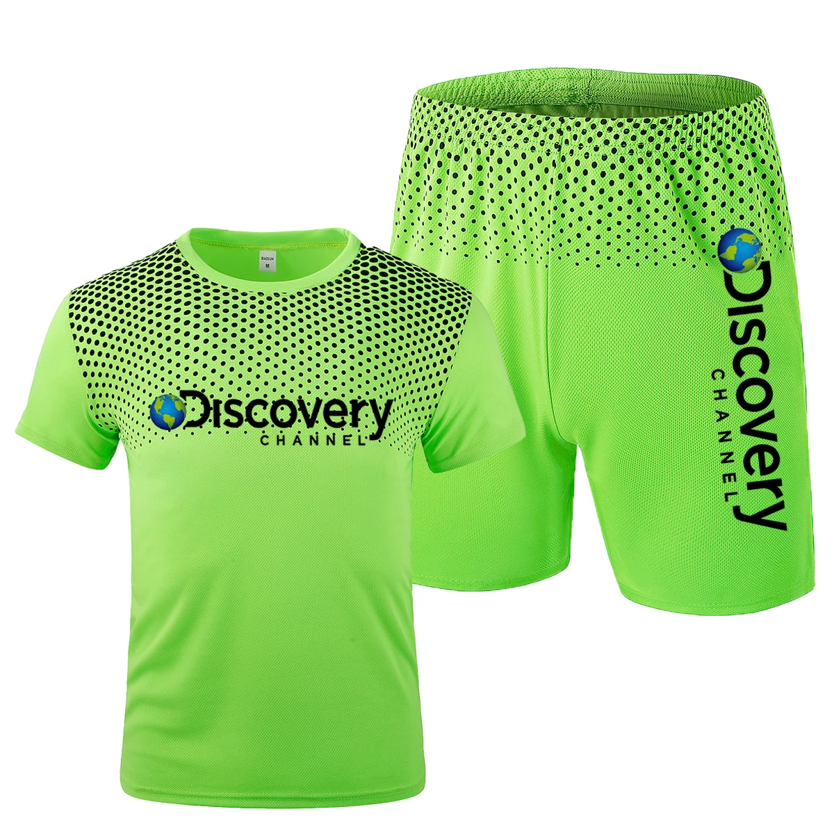 2023Discovery Men's suit 3D printed short sleeve shorts two-piece abstract painted T-shirt suit men's casual beach jogging