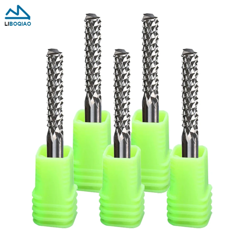 

5Pcs 6mm Shank Solid Carbide Alloy Corn Milling Cutter for Engraving Bit CNC Router Bit Wood Cutting Milling Tools PCB End Mill