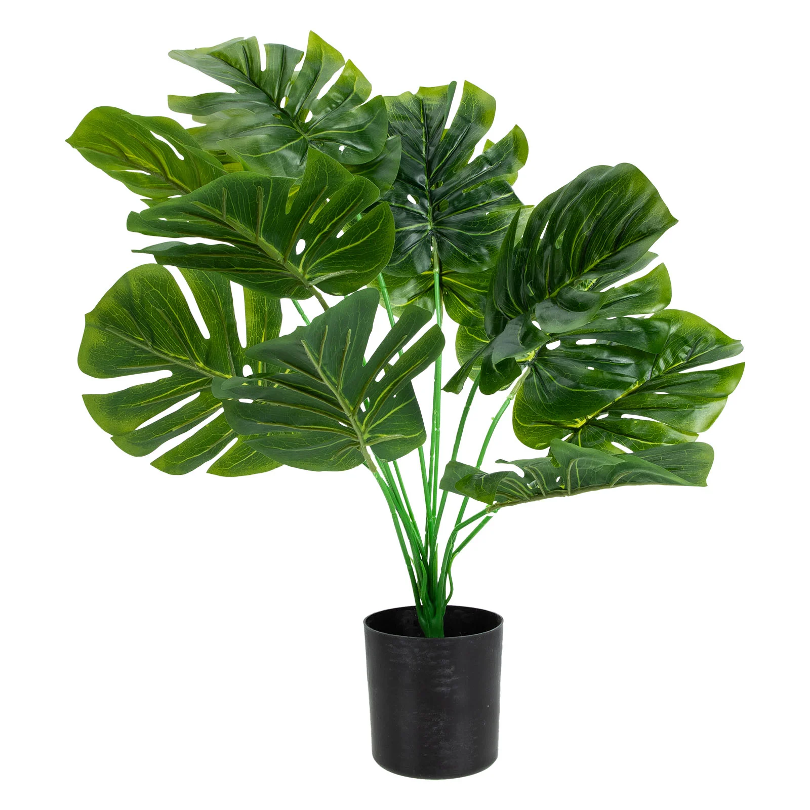 

Potted Palm Leaf Artificialfake Green Turtle Tree Pot Monstera Leavesdecorations Pal Ramadan Wallbonsai Simulation Decor Office