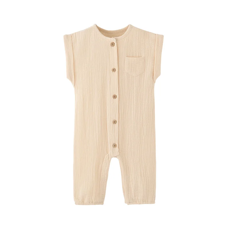 

New Fashion 100% Cotton Gauze Baby Clothes Baby Romper Summer Jumper Macacão Unisex Onepieces Jumpsuit Mamelucos Bebe Onesie