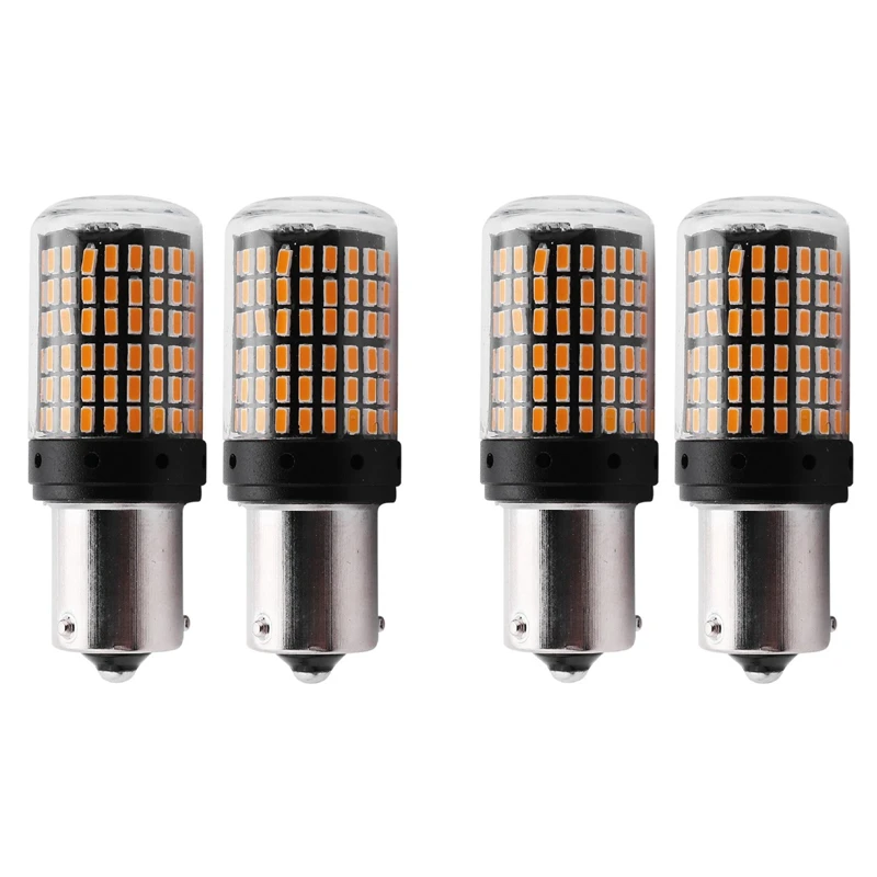 

4Pcs Super Bright No Hyper Flash 1156 Canbus Car Led Light Ba15s PY21W 144Smd 3014 Chips Signal Light Led Backup Bulbs