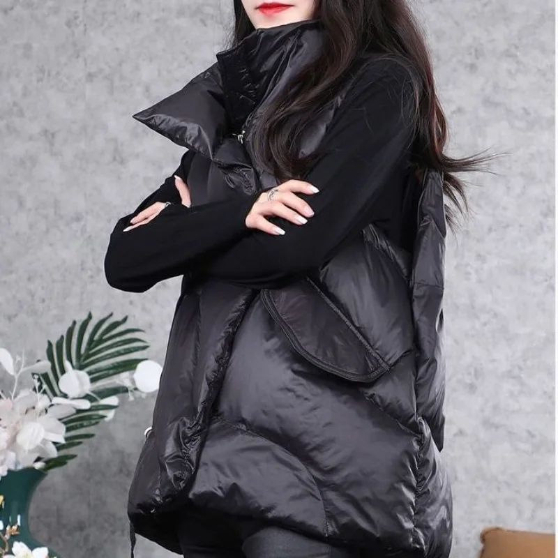 Down Jacket Vest Women Short New Winter Loose Vest Coat Fashion Outwear