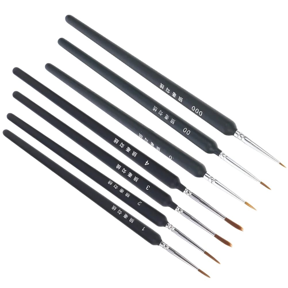 

7pcs Detail Brush Set Miniature Brush for Acrylic Watercolor Oil Painting