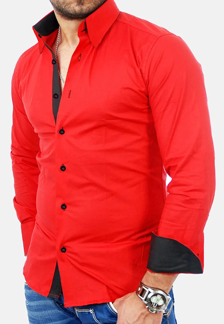 Spring Autumn New Long Sleeve Shirt Men's Fashion Slim Fit Design Formal Business Casual Brand Male Dress Shirt Plus Size S-5XL
