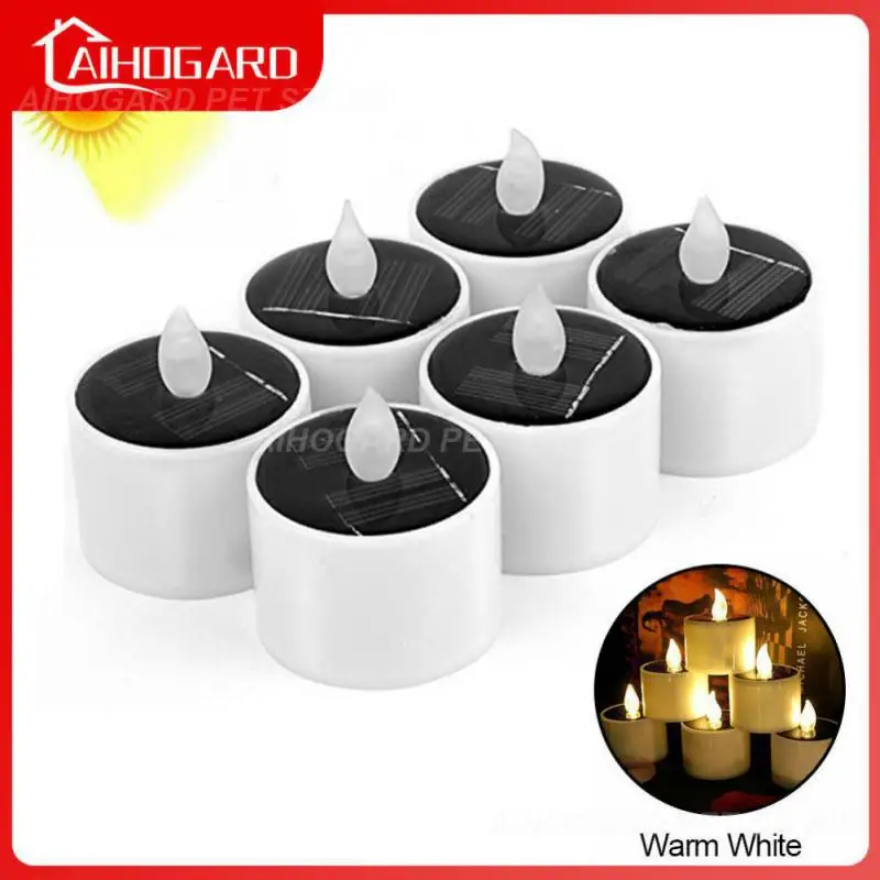 

Smoke-free Candle Light Provide Realistic Flickering Effect Flame-less Outdoors Tea Light Holders Outdoor Lighting Solar Powered