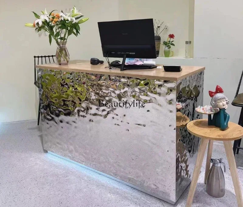 Касса Простая современная водная гофрированная нержавеющая сталь Небольшая