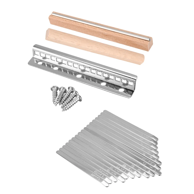 

Лидер продаж, 1 набор, стальной калимба Mbira, 17 клавиш, с большим пальцем, пианино-мост, запчасти для музыкальных инструментов для производител...