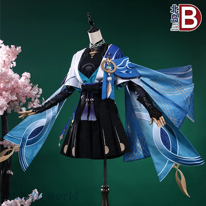 

MiHoYo Genshin ударная игра «Путешествие» Косплей Kunikuzushi костюм Cos Balladeer Doujin костюм новейший Fatui комикс с фотографией