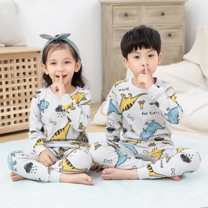 Autumn Girl Boys Pajamas Sets Children's Clothing Suit Tops+Pants Sleepwear Cotton Cartoon Totoro Pyjamas Kids Pijamas Nightwear | Детская
