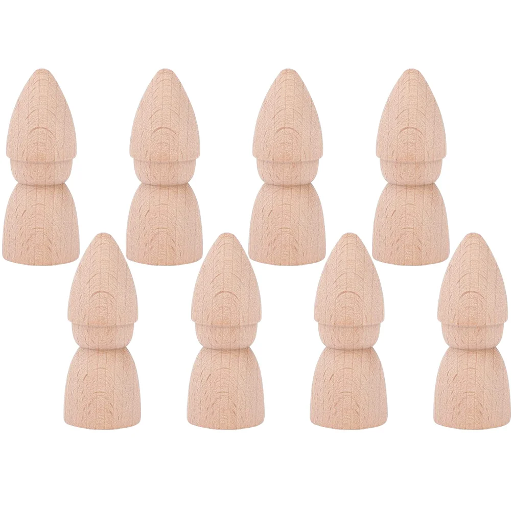 

Wooden Puppet DIY Unfinished Peg Dolls Graffiti Blank Adornments Craft Sand Table Supply