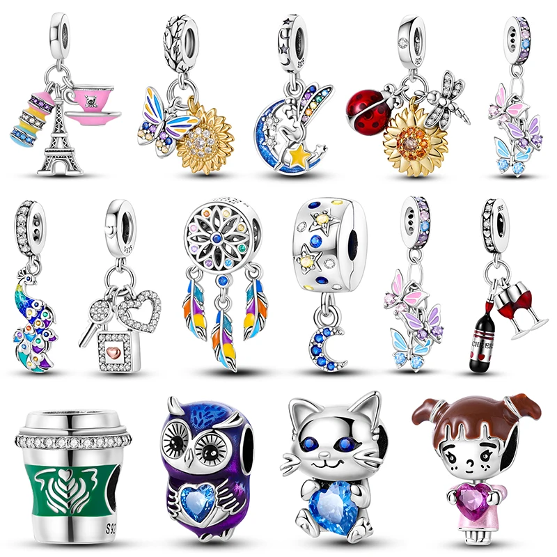 

2023 New in Variety Of Colorful Butterflies Charm Beads Fit Pandora Original Bracelet Women DIY Jewelry Luxury Pendant Bead Gift