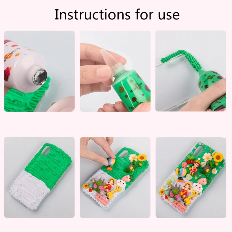 50 г имитация кремовой глины клейкий гель многоцветный поддельный клей для