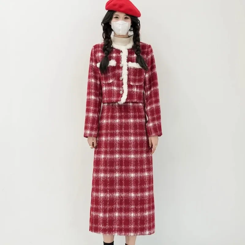 Элегантные комплекты платья MiiiiX во французском стиле женский зимний костюм