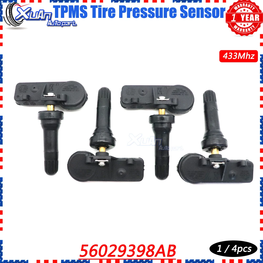 

XUAN Tire Pressure Monitoring Sensor TPMS 56029398AB For ALFA ROMEO CHRYSLER 300 DODGE CHARGER FIAT 500 JEEP RAM VOLKSWAGEN