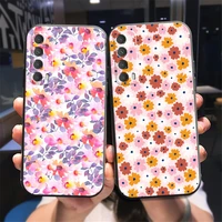 cartoon flower phone case for huawei honor 7a 7x 8 8x 8c 9 v9 9a 9x 9 lite 9x lite liquid silicon soft funda silicone cover