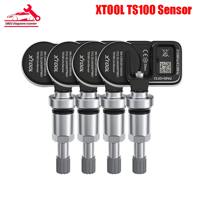 Датчик TPMS XTOOL TS100 433 и 315 МГц, инструменты для ремонта шин, монитор давления, тестер, программируемый датчик, автомобильный аксессуар