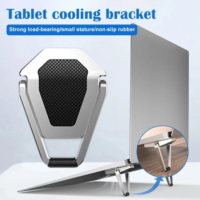 

Metal Portable Laptop Stand Base Adjustable Cooling for Macbook Pro Air DELL Foldable Universal Non-slip Notebook Holder