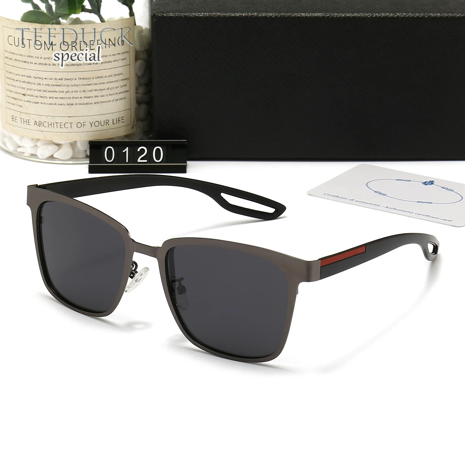 

Polarized Sunglasses AAA Men Luxury PR Brand Mirror Colors optical Women glasses Metal frame Vintage