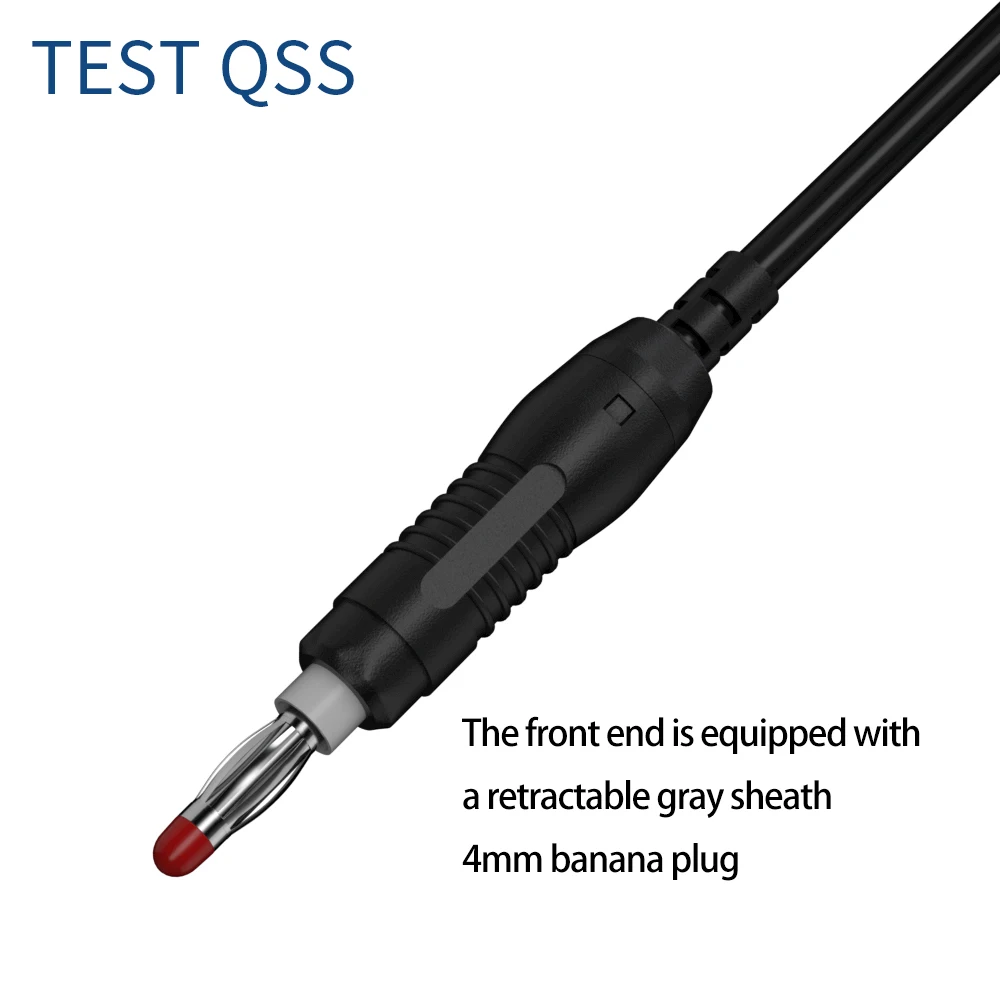 QSS 5 шт. 4 мм выдвижная безопасная вилка типа банан тестовый провод 1 м