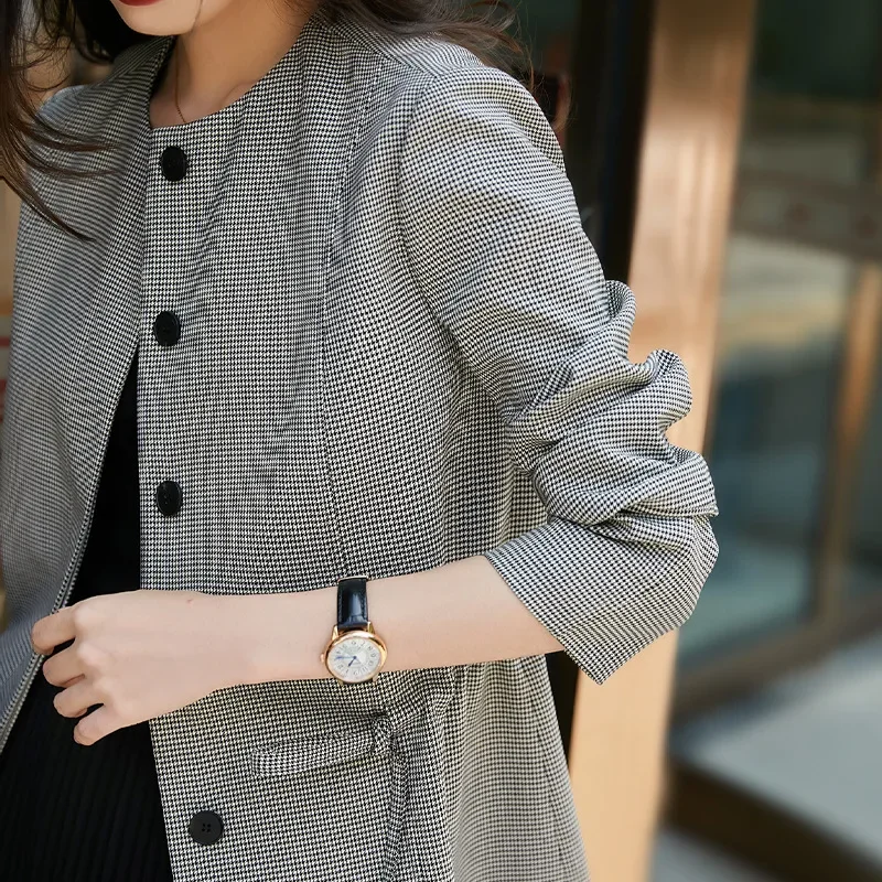 Винтажная куртка с рисунком тысячи птиц элегантный повседневный костюм