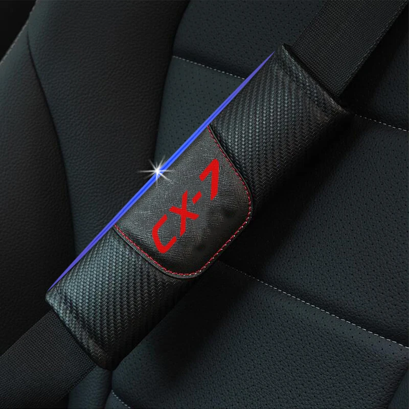 

Carbon Fiber Leather Car Seat Belt Shoulder Pads for Mazda Cx7 Shoulder Protection Cushion Pads Car Decor Accessories Interior