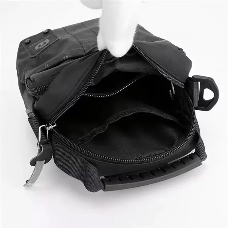 Men Small Shoulder Bag Male Diagonal Crossbody Bag Lightweight Mini Waterproof Nylon Multifunction Mobile Phone Waist Pack