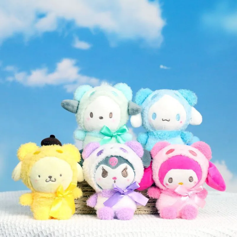 

10cm Cute Anime Movies Dog Cat Plush Toy Soft Stuffed Cartoon Animal Pendant Doll Couple Dolls Kids Girls Birthday Gifts