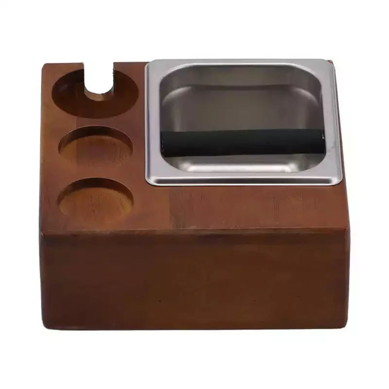 

Meat Cutting Machine Home Appliances for Kitchen Wood Coffee Tamper Stand Coffee Handle Holder with Knock Bin Container