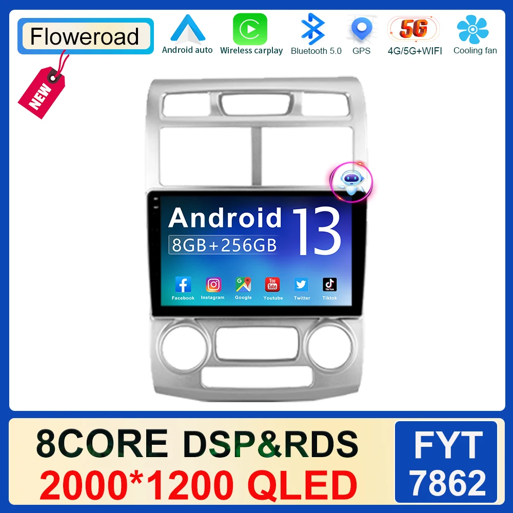 

2K SCREEN For Kia Sportage 2 2004 - 2010 Multimedia Video Player Navigation stereo Wireless Carplay No 2din 2din dvd GPS BT WIFI