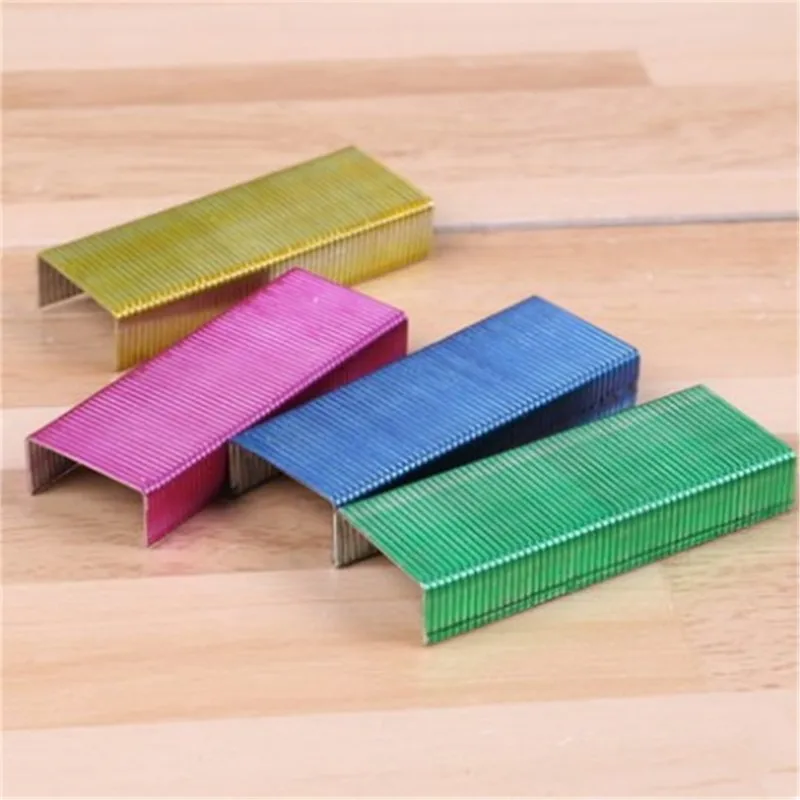 

5 box 800pcs/box NO.0211 Office Colored Staples(24/6) for Stapler, Metal Booking Binding Staples Office School Supplies