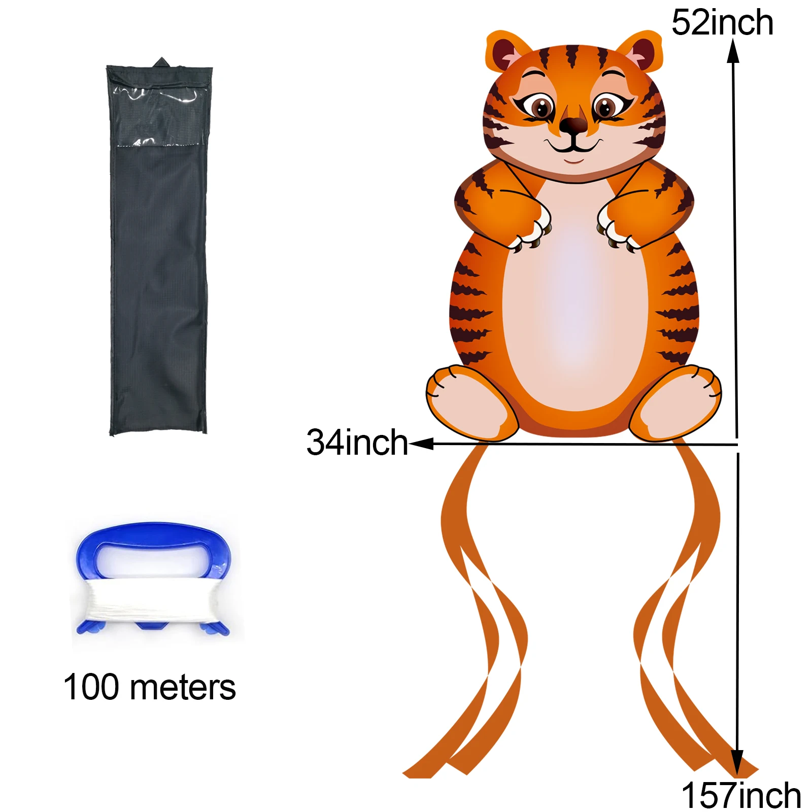 Воздушный змей для детей и взрослых танцующие воздушные Tig с длинным хвостом