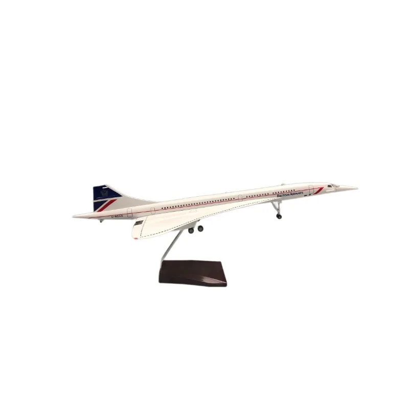 Модель самолета Concorde Singapore Concorde British Airways, двухсторонняя роспись, 50 см, с подсветкой и колесами, статическая имитационная модель (art.: 3920da2bdce11) - 3920da2bdce11