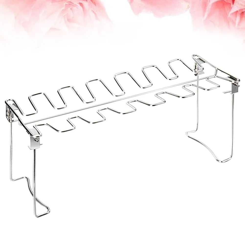 

1PC Barbecue Rack Portable Grill Rack for Chicken Legs Chicken Leg Rack Racks for Grill Metal Roaster Stand