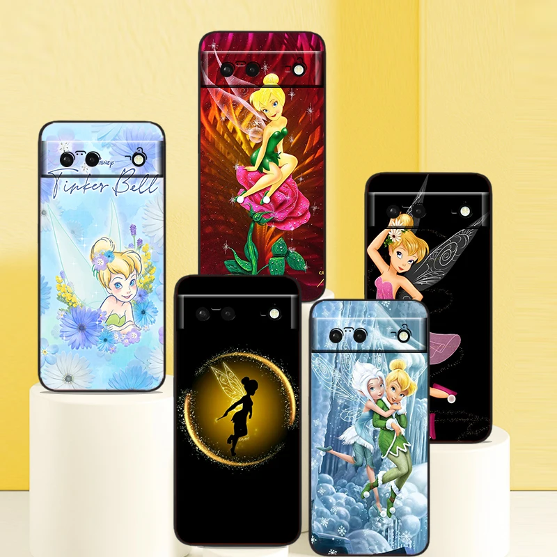 

Wonderful Fairy Tinker Bell Phone Case For Google Pixel 7 6 Pro 6A 5A 5 4 4A XL 5G Black Shell Soft Cover Fundas Coque Capa