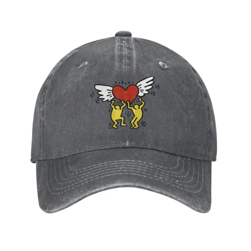 

Personalized Cotton Abstract Graffiti Haring Dancer Baseball Cap for Men Women Breathable Keiths Geometric Dad Hat Streetwear