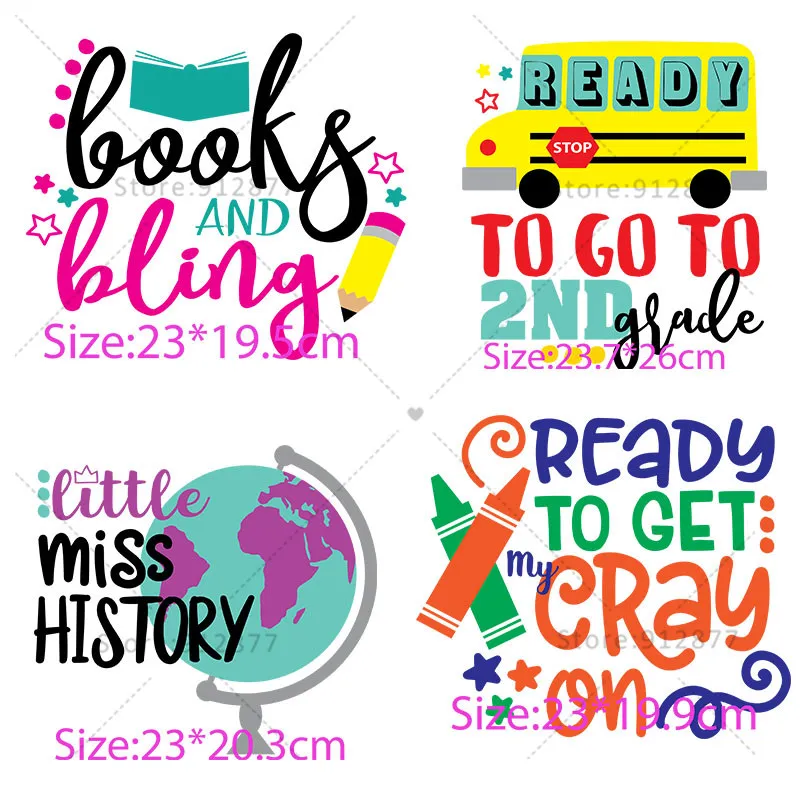 

T-Shirt Heat Transfer Books and Bling Back To School Sience Teach Love Inspire T-Shirt Transfer