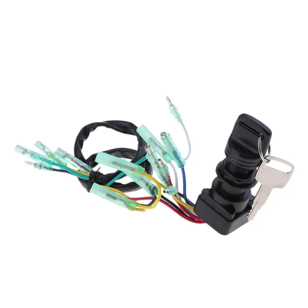 

MagiDeal Marine Boat Outboard Motor Engine Ignition Switch Assembly with 2 Keys for Flatable Fishing Boat Dinghy