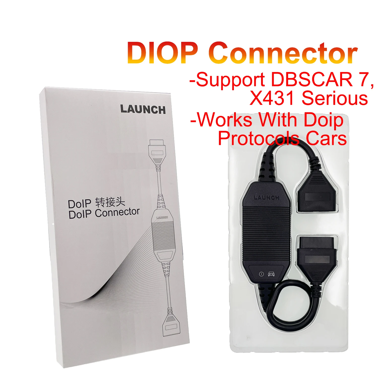 

LAUNCH X431 DOIP-разъем, считыватель кодов, 16-контактный кабель-адаптер DIOP, автомобильный диагностический сканер для X431 DOIP Serious
