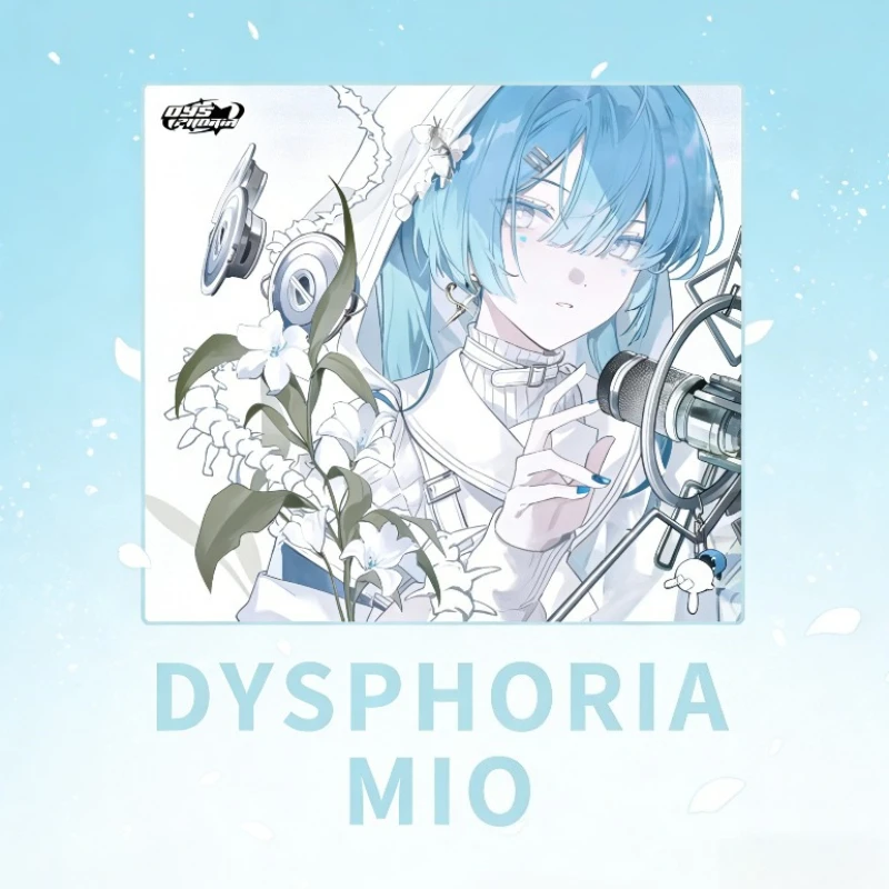Фото Коврик для мыши DYSPHORIA MIO Replica из закаленного стекла, индивидуальный дизайн Pixiv Anime, настольный коврик для мыши, коврик для клавиатуры FPS, аксессуары для клавиатуры №5
