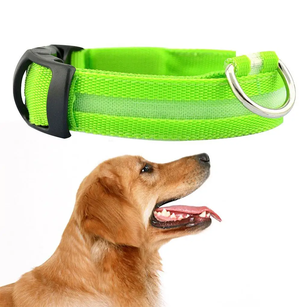 

LED Pet Dog Collar Flashing Glow Dog Leash Neck Belt Collars Pet Fluorescent Cat Neck Belt Rope Cord