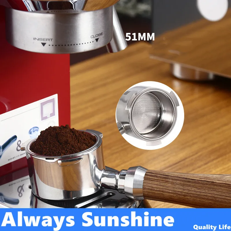 

New Coffee Bottomless Portafilter 51mm For Donlim Replacement Filter Basket Espresso Machine Accessory Barista Tool