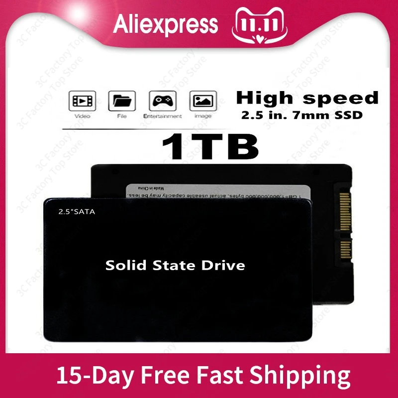 

SSD 1TB Hard drive disk sata3 2.5 inch ssd 512GB TLC 500MB/s internal Solid State Drives for laptop and desktop