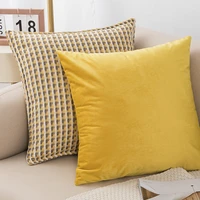 inyahome velvet decorative throw nordic pillow covers pillowcase cushion case for farmhouse bed couch home decor coussin canap%c3%a9